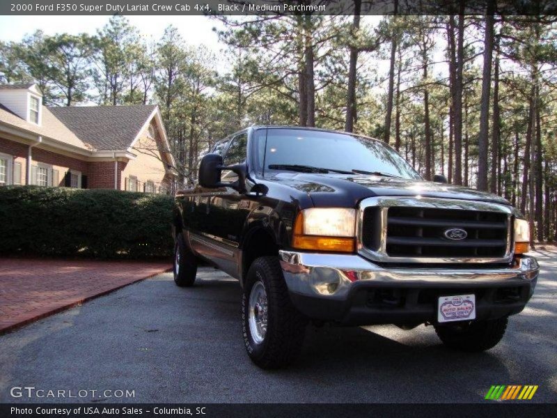 Black / Medium Parchment 2000 Ford F350 Super Duty Lariat Crew Cab 4x4