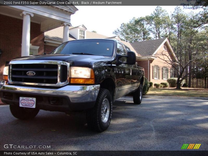 Black / Medium Parchment 2000 Ford F350 Super Duty Lariat Crew Cab 4x4