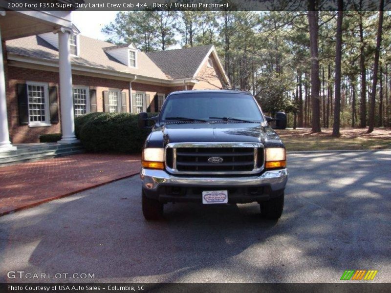 Black / Medium Parchment 2000 Ford F350 Super Duty Lariat Crew Cab 4x4