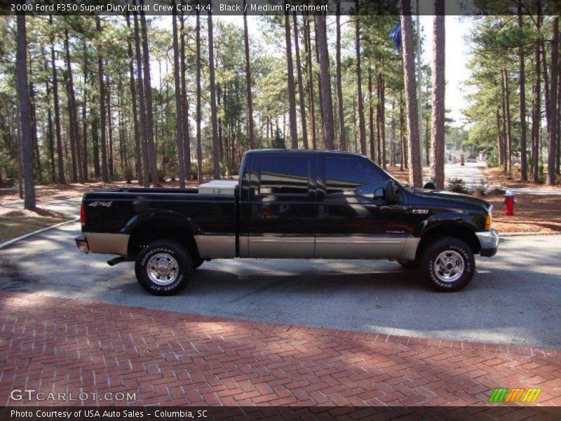 Black / Medium Parchment 2000 Ford F350 Super Duty Lariat Crew Cab 4x4