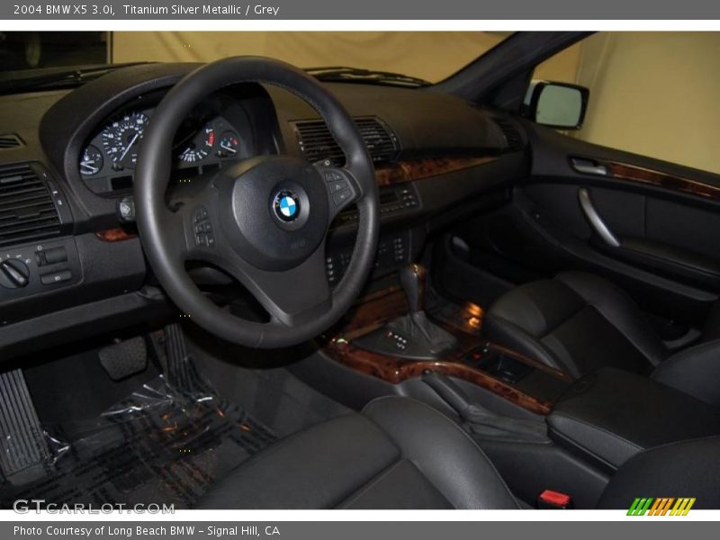 Titanium Silver Metallic / Grey 2004 BMW X5 3.0i