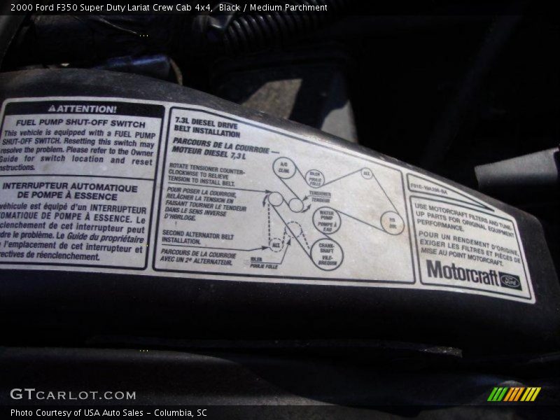 Black / Medium Parchment 2000 Ford F350 Super Duty Lariat Crew Cab 4x4