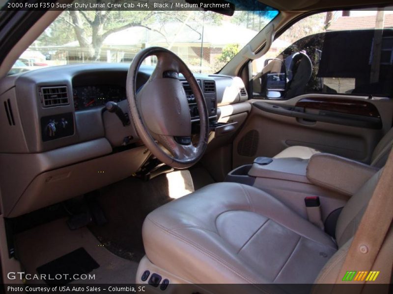 Black / Medium Parchment 2000 Ford F350 Super Duty Lariat Crew Cab 4x4
