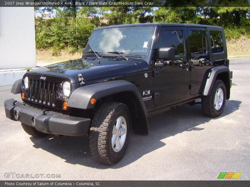 Black / Dark Slate Gray/Medium Slate Gray 2007 Jeep Wrangler Unlimited X 4x4
