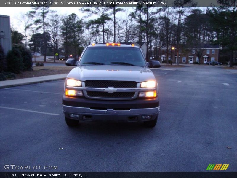 Light Pewter Metallic / Medium Gray 2003 Chevrolet Silverado 3500 LS Crew Cab 4x4 Dually
