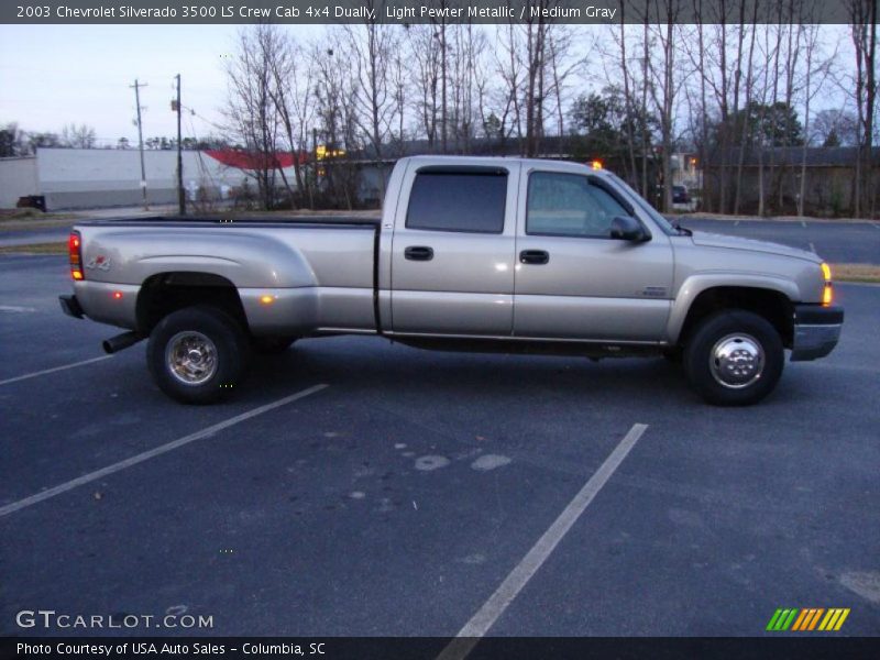 Light Pewter Metallic / Medium Gray 2003 Chevrolet Silverado 3500 LS Crew Cab 4x4 Dually