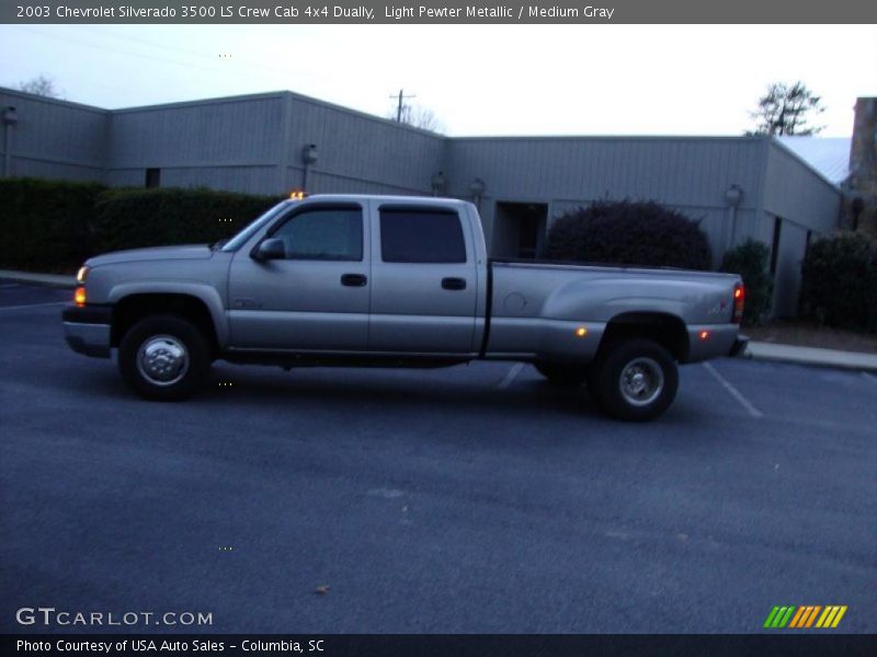 Light Pewter Metallic / Medium Gray 2003 Chevrolet Silverado 3500 LS Crew Cab 4x4 Dually