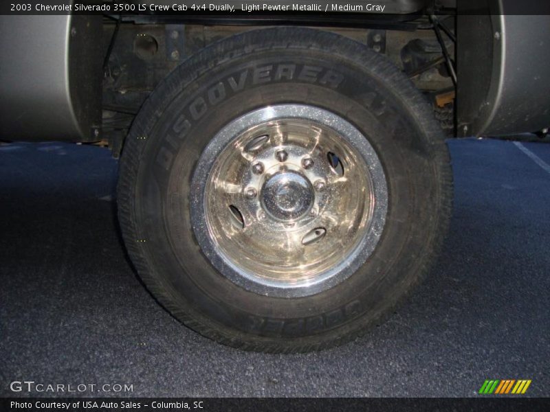 Light Pewter Metallic / Medium Gray 2003 Chevrolet Silverado 3500 LS Crew Cab 4x4 Dually