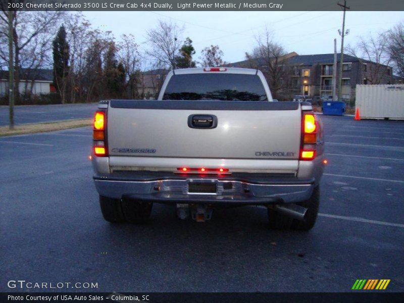 Light Pewter Metallic / Medium Gray 2003 Chevrolet Silverado 3500 LS Crew Cab 4x4 Dually