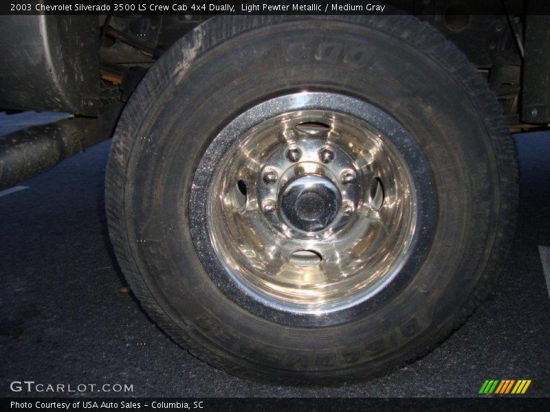 Light Pewter Metallic / Medium Gray 2003 Chevrolet Silverado 3500 LS Crew Cab 4x4 Dually
