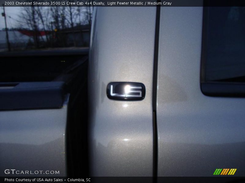 Light Pewter Metallic / Medium Gray 2003 Chevrolet Silverado 3500 LS Crew Cab 4x4 Dually