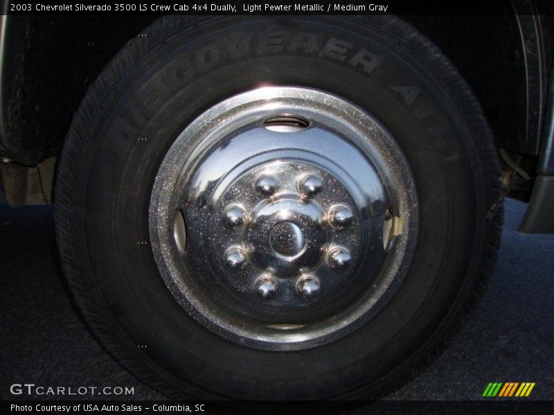 Light Pewter Metallic / Medium Gray 2003 Chevrolet Silverado 3500 LS Crew Cab 4x4 Dually