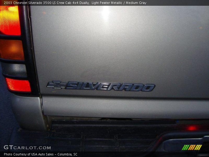 Light Pewter Metallic / Medium Gray 2003 Chevrolet Silverado 3500 LS Crew Cab 4x4 Dually