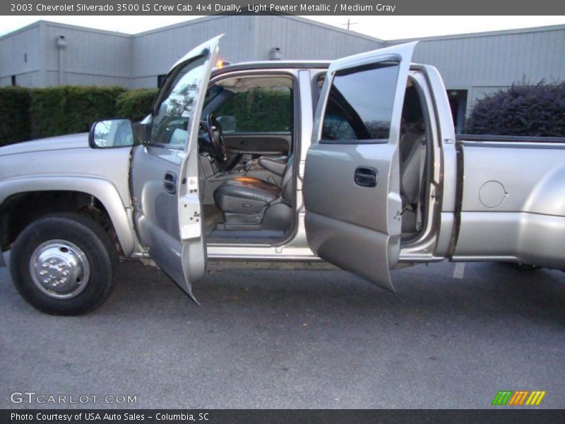 Light Pewter Metallic / Medium Gray 2003 Chevrolet Silverado 3500 LS Crew Cab 4x4 Dually