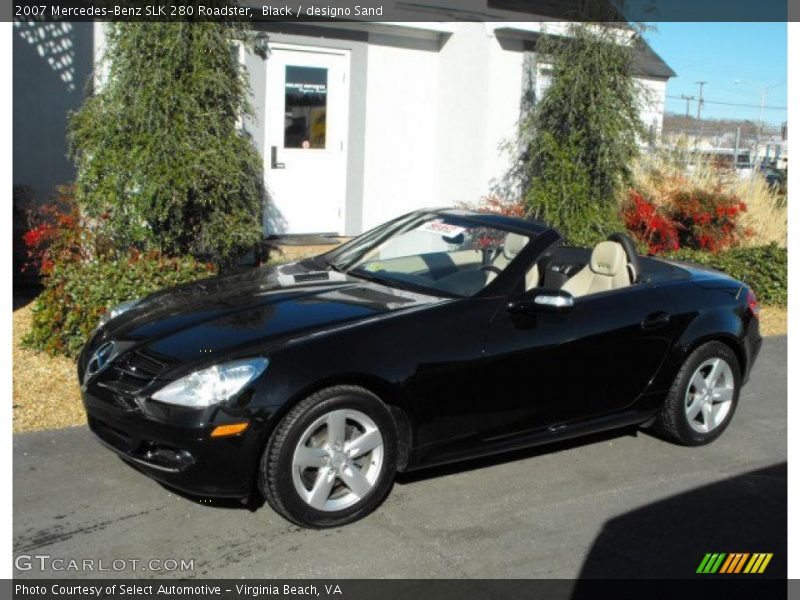 Black / designo Sand 2007 Mercedes-Benz SLK 280 Roadster