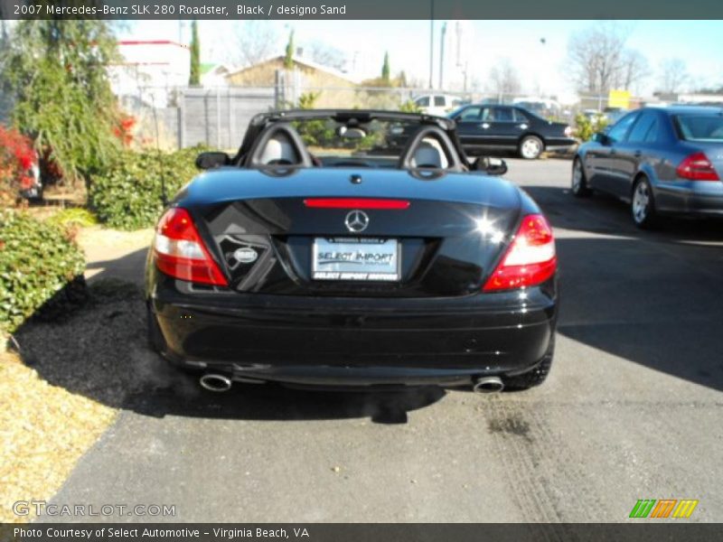 Black / designo Sand 2007 Mercedes-Benz SLK 280 Roadster