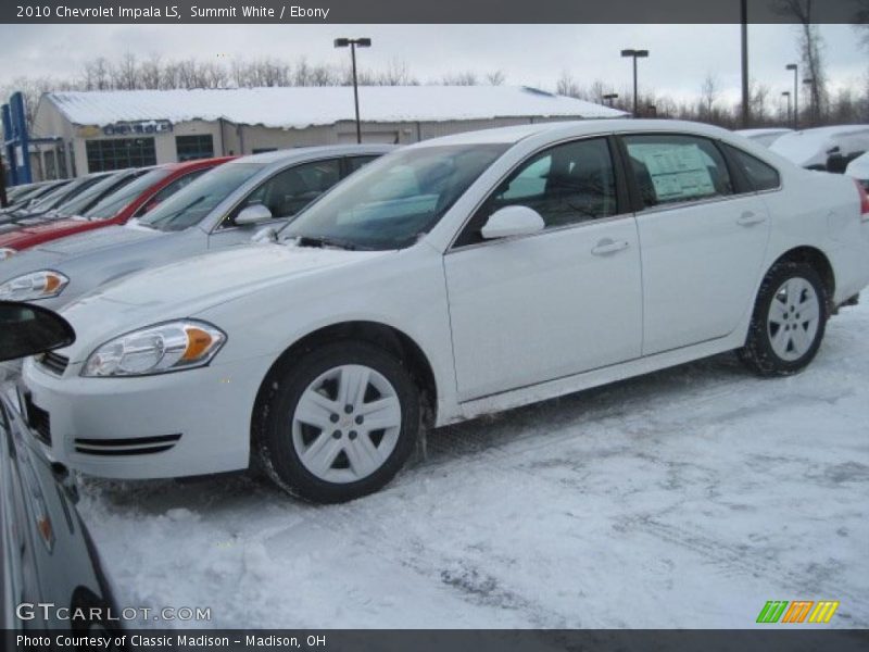 Summit White / Ebony 2010 Chevrolet Impala LS