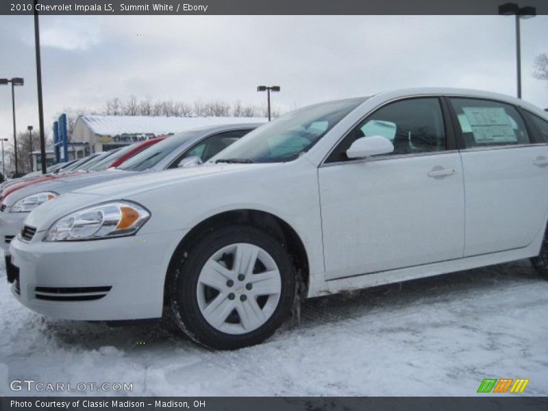 Summit White / Ebony 2010 Chevrolet Impala LS