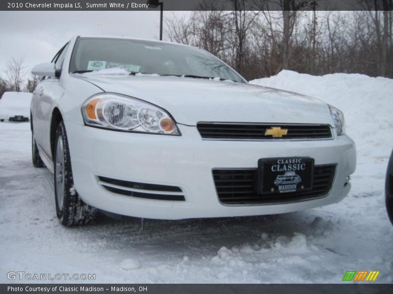 Summit White / Ebony 2010 Chevrolet Impala LS