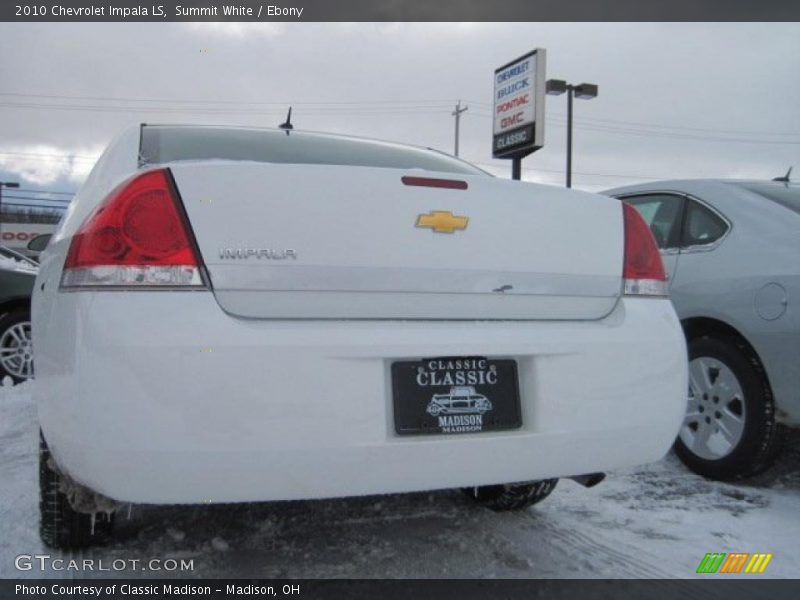 Summit White / Ebony 2010 Chevrolet Impala LS