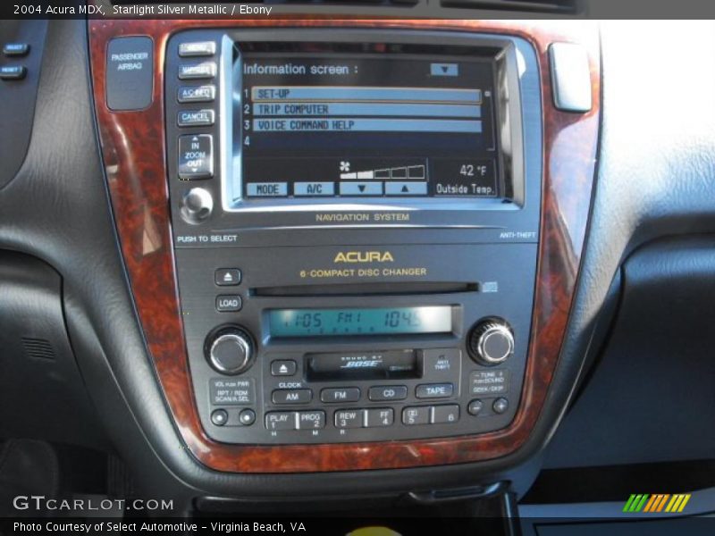 Starlight Silver Metallic / Ebony 2004 Acura MDX