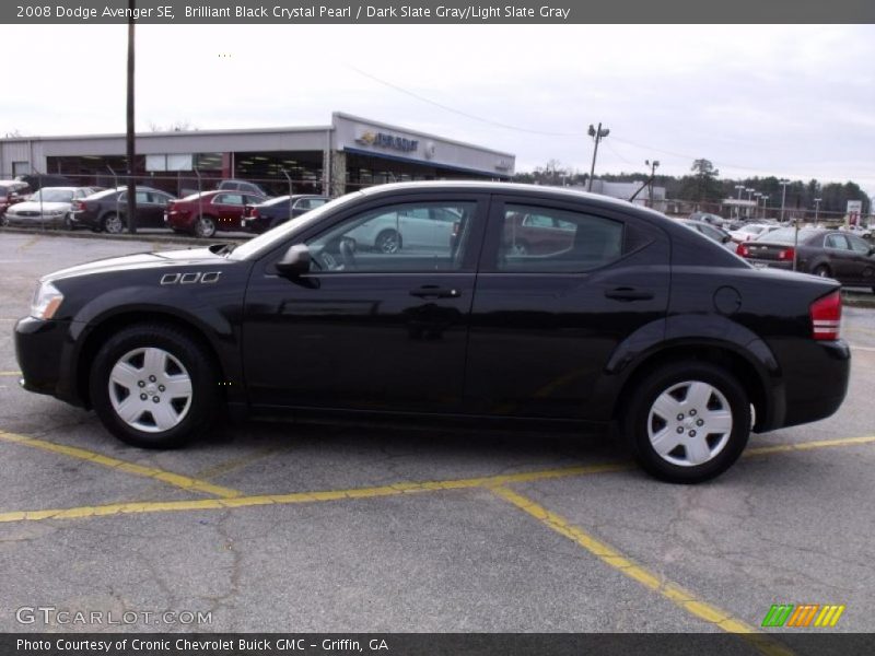 Brilliant Black Crystal Pearl / Dark Slate Gray/Light Slate Gray 2008 Dodge Avenger SE