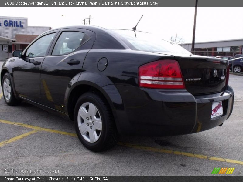 Brilliant Black Crystal Pearl / Dark Slate Gray/Light Slate Gray 2008 Dodge Avenger SE
