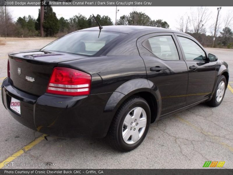 Brilliant Black Crystal Pearl / Dark Slate Gray/Light Slate Gray 2008 Dodge Avenger SE