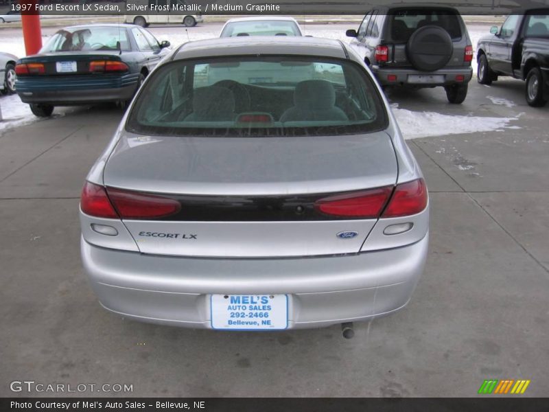 Silver Frost Metallic / Medium Graphite 1997 Ford Escort LX Sedan