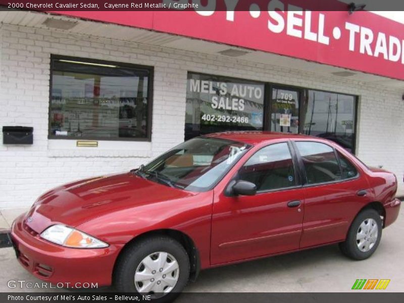 Cayenne Red Metallic / Graphite 2000 Chevrolet Cavalier Sedan
