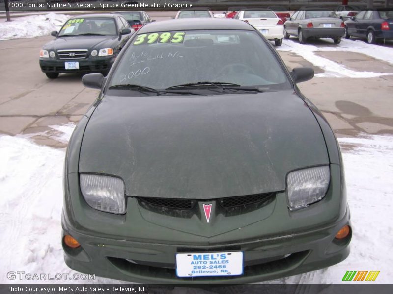 Spruce Green Metallic / Graphite 2000 Pontiac Sunfire SE Sedan