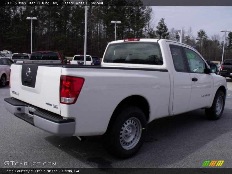Blizzard White / Charcoal 2010 Nissan Titan XE King Cab