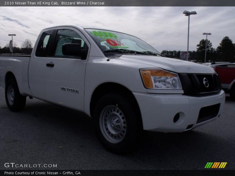 Blizzard White / Charcoal 2010 Nissan Titan XE King Cab