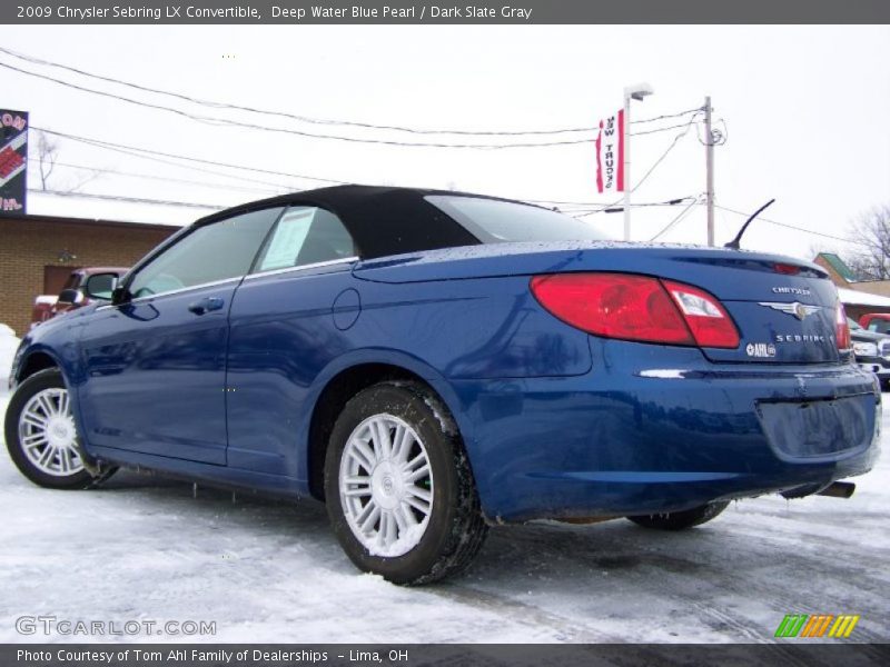 Deep Water Blue Pearl / Dark Slate Gray 2009 Chrysler Sebring LX Convertible
