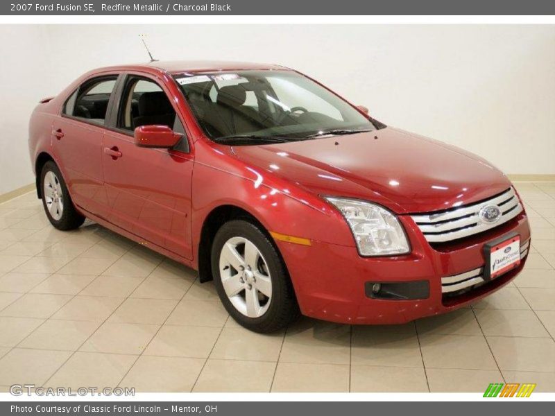 Redfire Metallic / Charcoal Black 2007 Ford Fusion SE