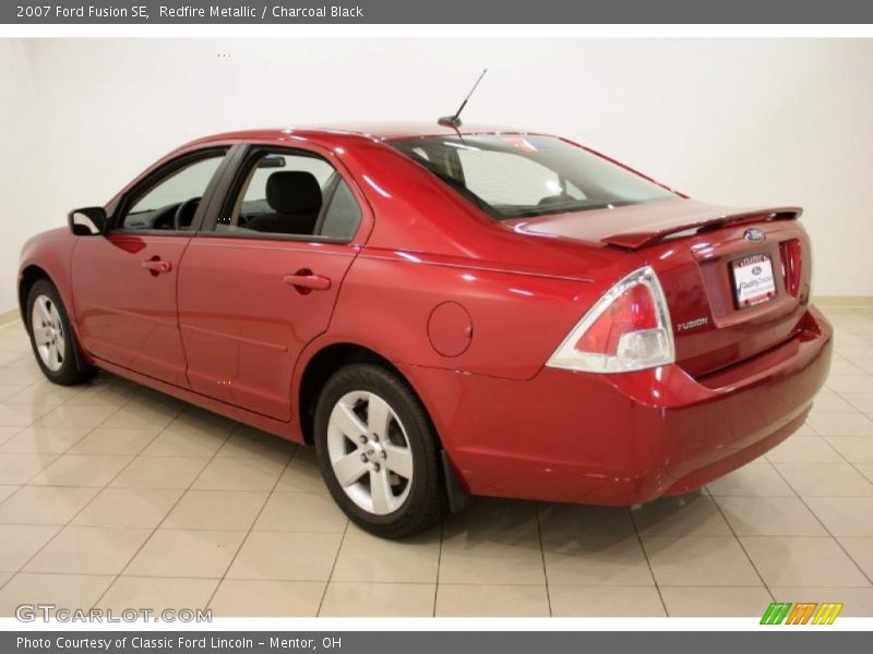 Redfire Metallic / Charcoal Black 2007 Ford Fusion SE