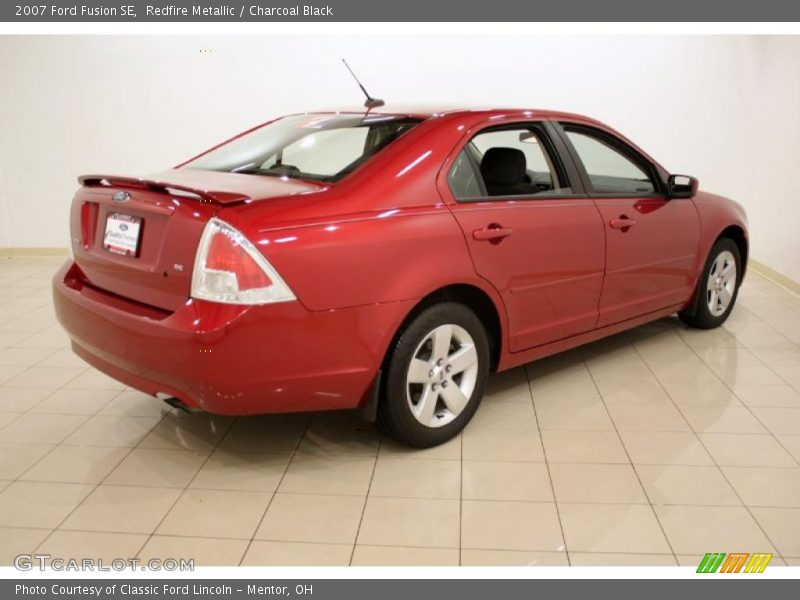 Redfire Metallic / Charcoal Black 2007 Ford Fusion SE