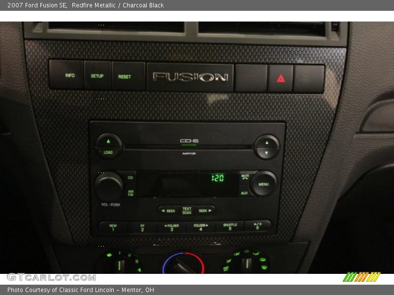 Redfire Metallic / Charcoal Black 2007 Ford Fusion SE