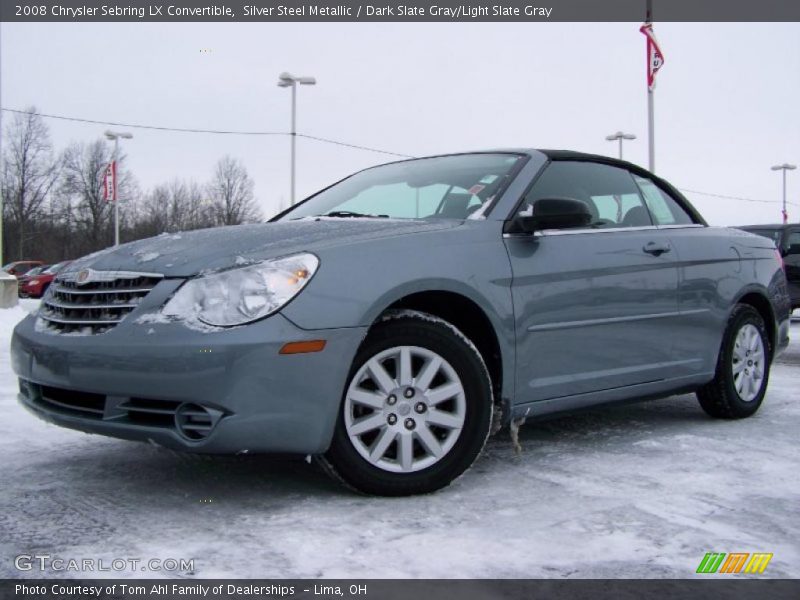 Silver Steel Metallic / Dark Slate Gray/Light Slate Gray 2008 Chrysler Sebring LX Convertible