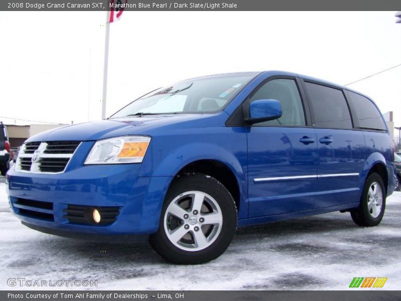 Marathon Blue Pearl / Dark Slate/Light Shale 2008 Dodge Grand Caravan SXT