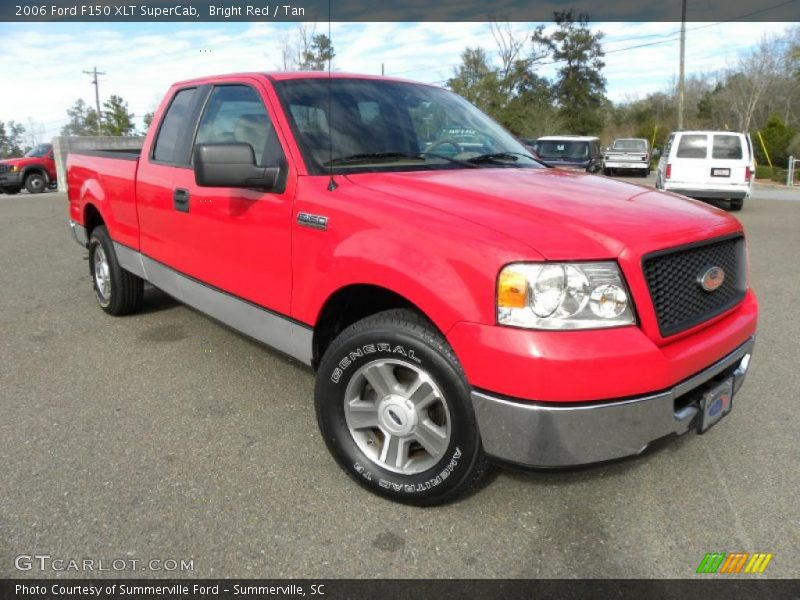 Bright Red / Tan 2006 Ford F150 XLT SuperCab