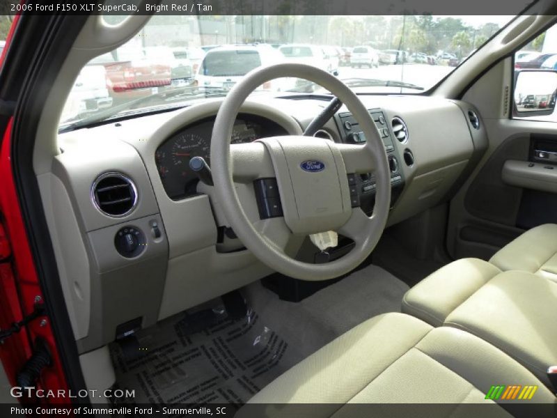 Bright Red / Tan 2006 Ford F150 XLT SuperCab