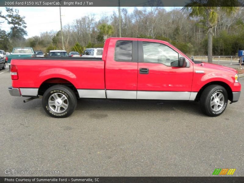 Bright Red / Tan 2006 Ford F150 XLT SuperCab