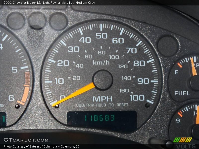 Light Pewter Metallic / Medium Gray 2001 Chevrolet Blazer LS