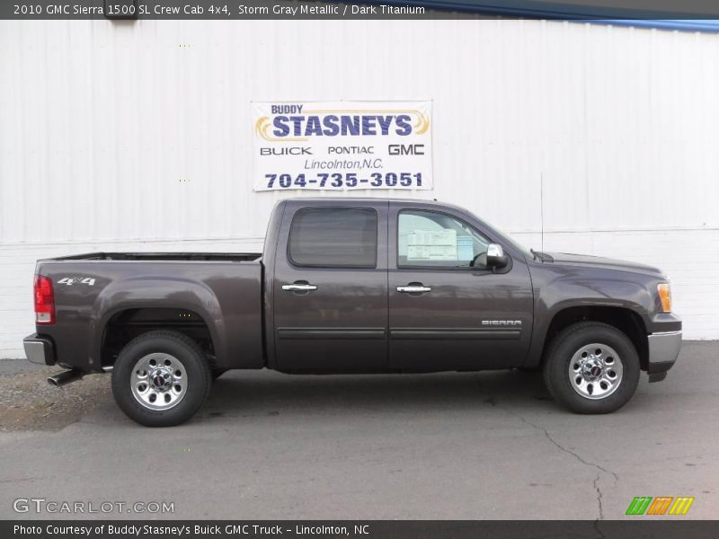Storm Gray Metallic / Dark Titanium 2010 GMC Sierra 1500 SL Crew Cab 4x4