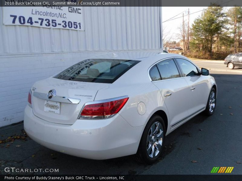 Summit White / Cocoa/Light Cashmere 2010 Buick LaCrosse CXL