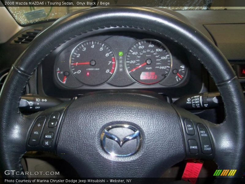 Onyx Black / Beige 2008 Mazda MAZDA6 i Touring Sedan