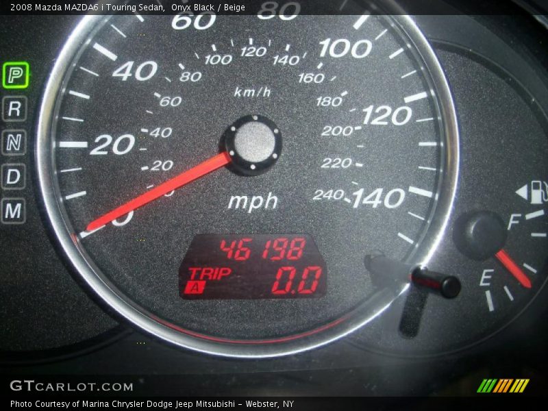 Onyx Black / Beige 2008 Mazda MAZDA6 i Touring Sedan