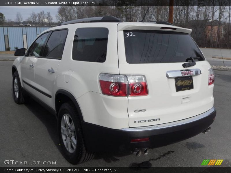 Summit White / Light Titanium 2010 GMC Acadia SLE