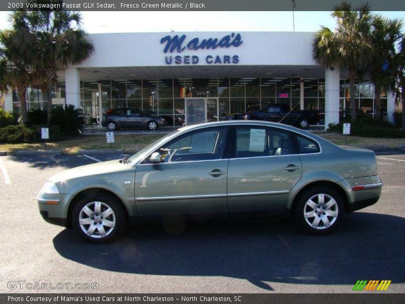 Fresco Green Metallic / Black 2003 Volkswagen Passat GLX Sedan